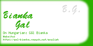 bianka gal business card